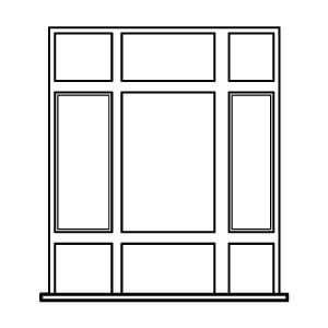 Icon Ober- und Unterlicht Fensteranlage