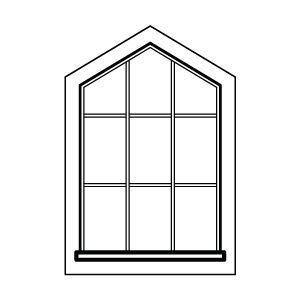 Icon Fenster mit innenligenden Sprossen