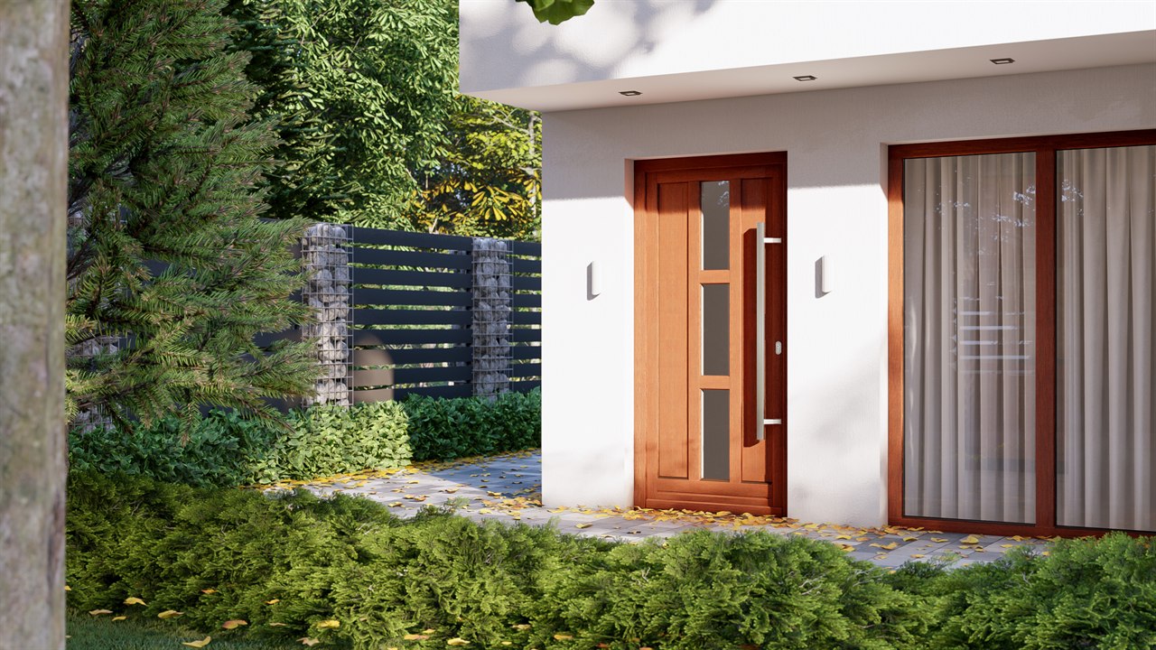 Holz-Eingangstuer Softline 68 modern