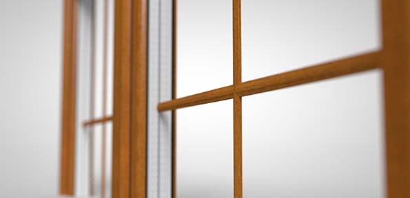 Aufklebbare Sprossen am Fenster