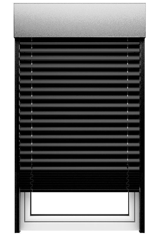 Raffstore in RAL 9005 Tiefschwarz