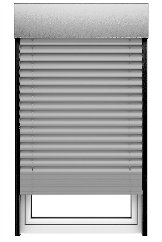 Raffstore in RAL 9007 Graualuminium