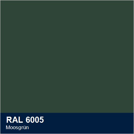Aluminium pulverbeschichtet RAL 6005 Moosgr&uuml;n