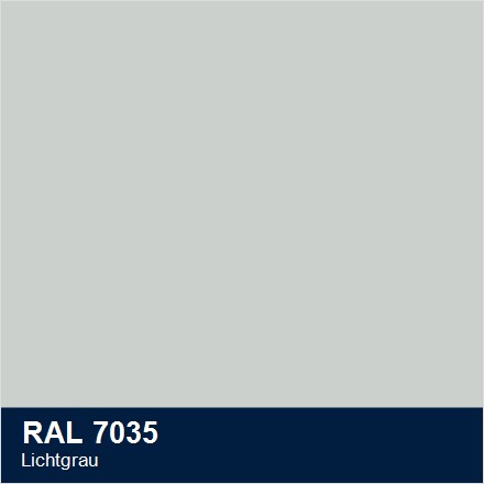 Aluminium pulverbeschichtet RAL 7035 Lichtgrau