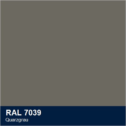 Aluminium pulverbeschichtet RAL 7039 Quarzgrau