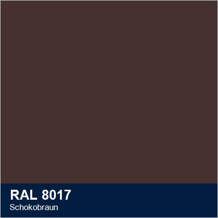 Aluminium pulverbeschichtet RAL 8017 Schokobraun