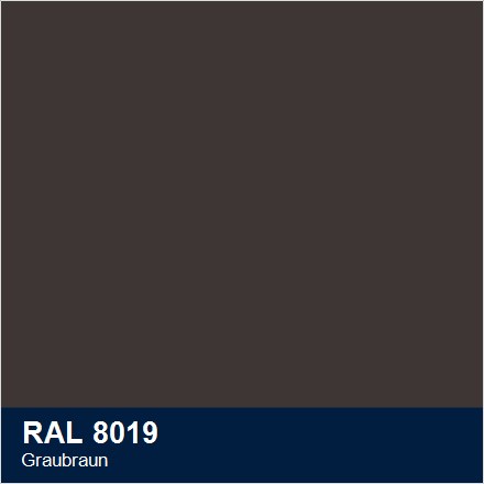 Aluminium pulverbeschichtet RAL 8019 Graubraun