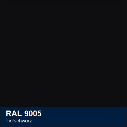 Aluminium pulverbeschichtet RAL 9005 Tiefschwarz