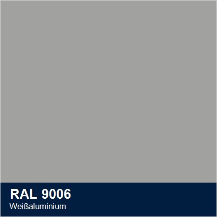 Aluminium pulverbeschichtet RAL 9006 Wei&szlig;aluminium