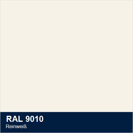 Aluminium pulverbeschichtet RAL 9010 Reinwei&szlig;