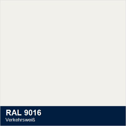 Aluminium pulverbeschichtet RAL 9016 Verkehrswei&szlig;