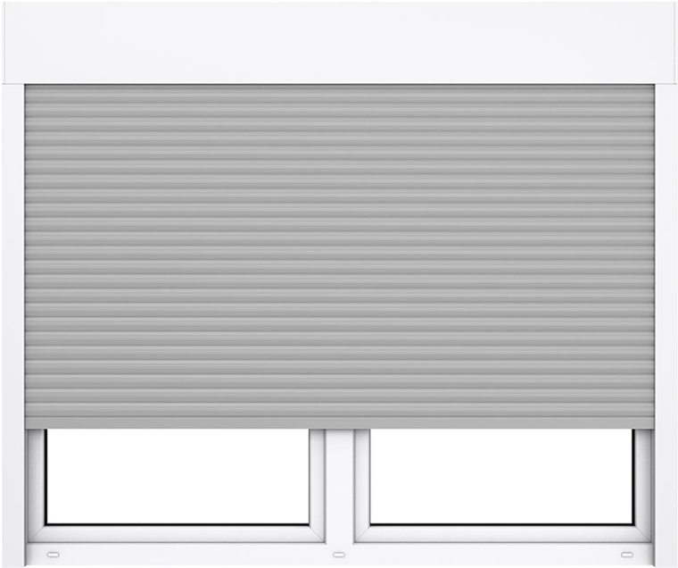 Rollladen in Silber