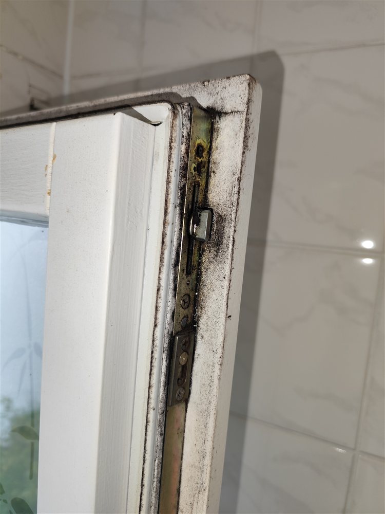 Monteur wartet einen Fensterbeschlag