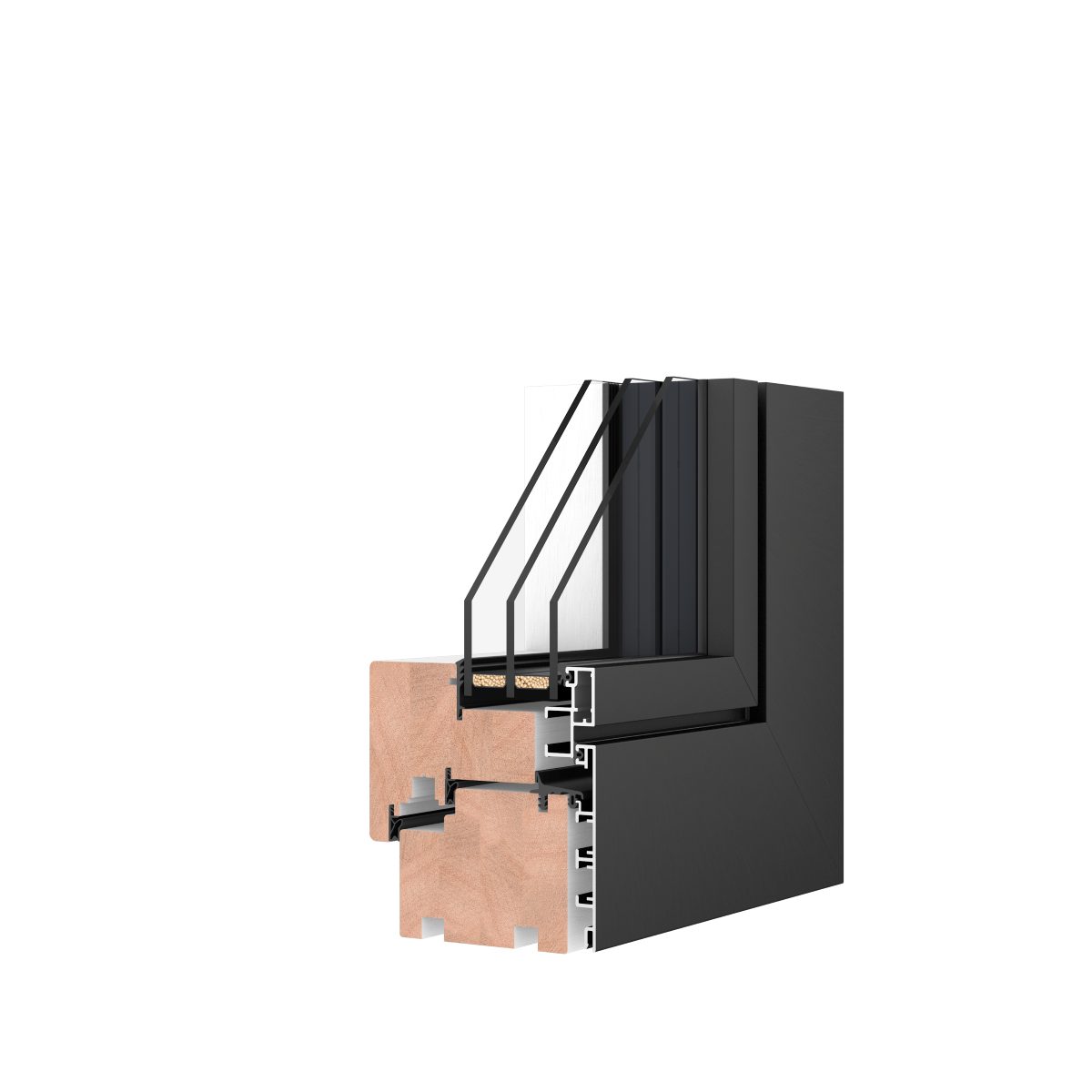 Drutex Duoline 88 Holz-Alu-Fenster