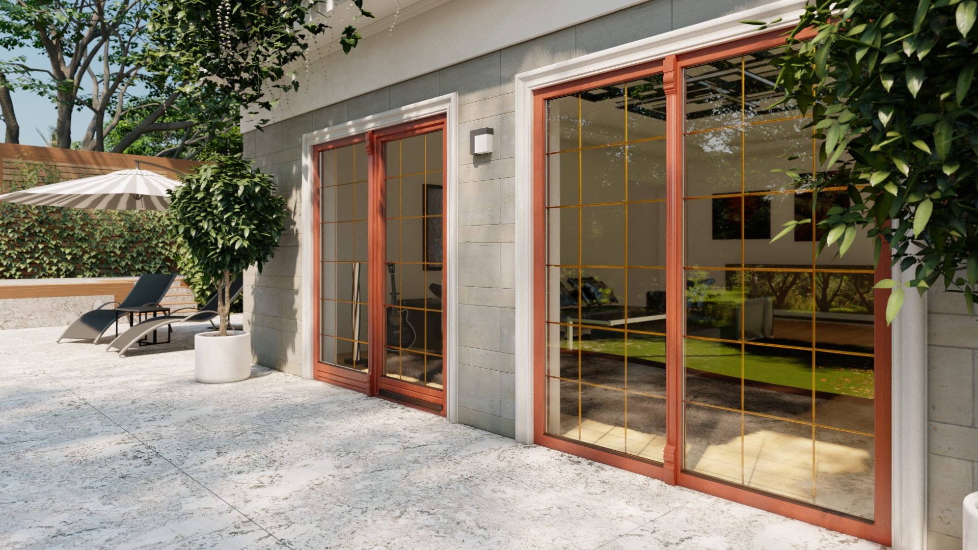 Drutex Holz-Terrassent&uuml;r Softline mit Terrassenausgang