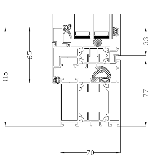 Drutex MB-70 Aluminium-Profil