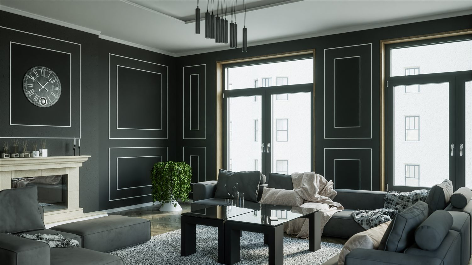 Aluminium-Elemente im Wohnzimmer